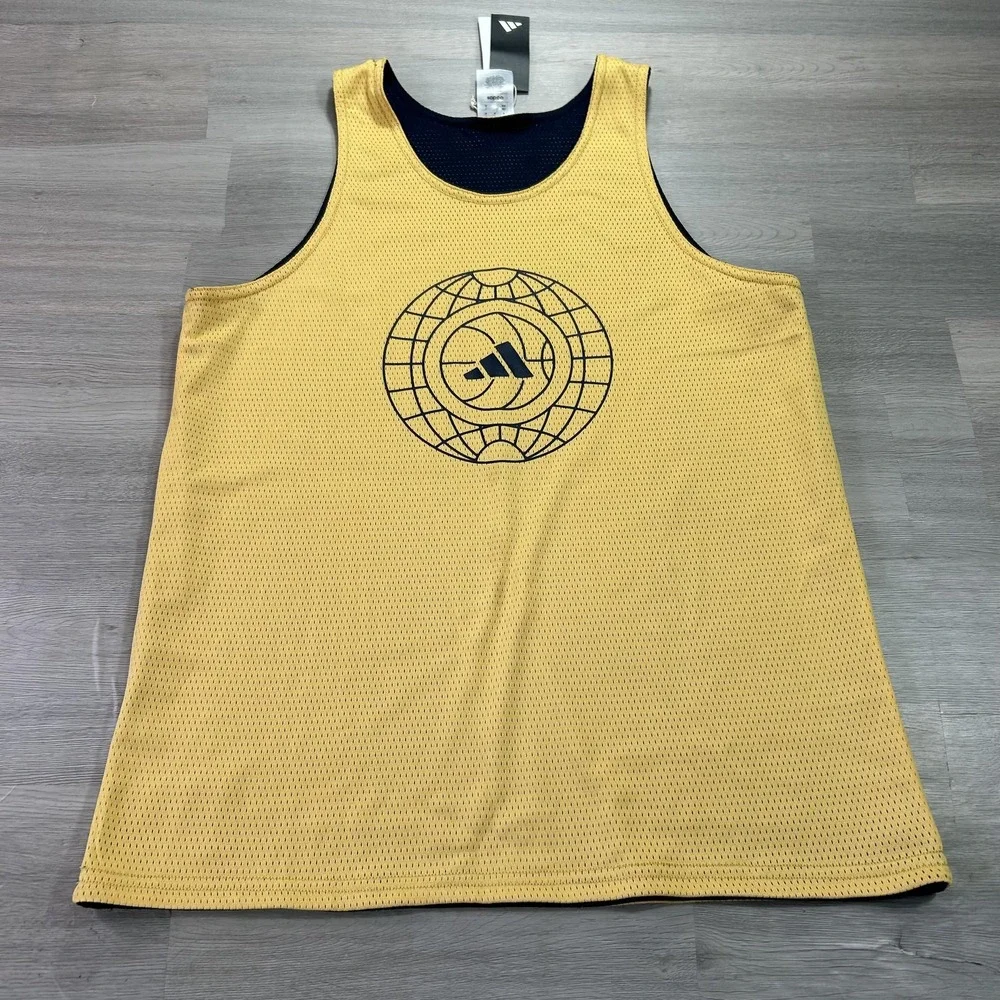 NEW Adidas Worldwide Hoops Tank Top Mens Medium Reversible Basketball Jersey